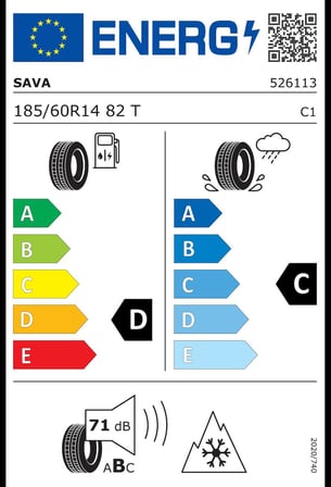 Sava 185/60 R14 82T Eskimo S3+ M+S Oto Kış Lastiği (Üretim: 2026)
