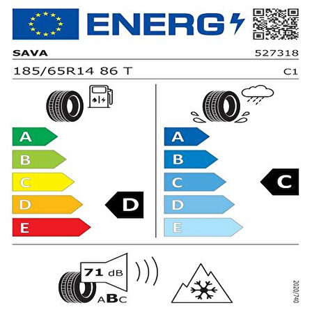 Sava 185/65 R14 86T Eskimo S3+ Ms Oto Kış Lastiği (Üretim Yılı: 2024)