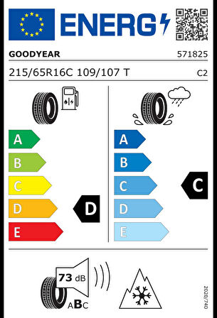 Goodyear 215/65 R16C 109/107T UltraGrip Cargo Oto Kış Lastiği (Üretim:2024)