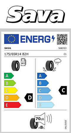 Sava 175/65 R14 82H Intensa HP Oto Yaz Lastiği (Üretim: 2025)