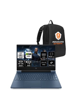 Victus 15 i7-13620H 96GB 1TB SSD RTX5060/8GB 15.6'' FHD 144Hz FDOS Gaming Laptop & Per4 ÇANTA