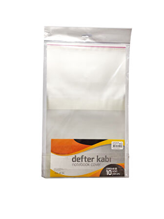 A5 Boyunda Notebook Şeffaf Hazır Defter Kabı Şeffaf - 10 Adet