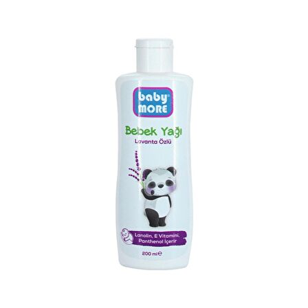 BABY MORE LAVANTA ÖZLÜ VİTAMİNLİ BEBEK BAKIM YAĞI 200 ML