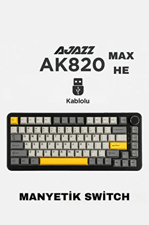 AK820 MAX HE Kablolu Mekanik Oyun Klavyesi, Rapid Trigger, RGB Aydınlatma, Hall Effect