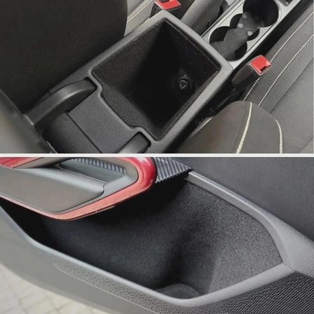Skoda Fabia 2022 Sonrası Uyumlu Konfor Seti – Kapı Cepleri, Torpido ve Konsol Için Kaymaz Araç Içi Saklama Alanı Kaplama 