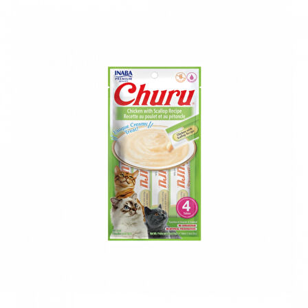 Ciao Churu Kedi Ödülleri Deri ve Tüy Tavuklu Taraklı Tarif 4x14gr
