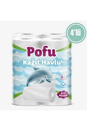 Pofu 2 Katlı 4 lü Kağıt Havlu 1 PAKET