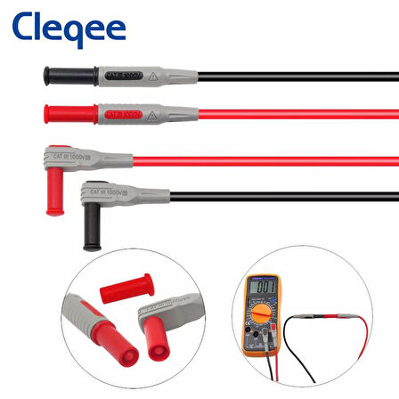 P1300D 18 parça  Çok Işlevli Değiştirilebilir Multimetre Probu Test ölçüm Kablo kiti