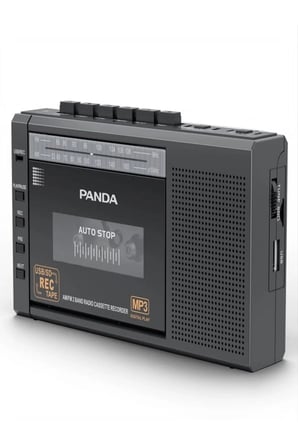 Panda 6503 25W Kaset Çalar Radyo USB/TF  Kaydedici Bant Mikrofon Çok Fonksiyonlu Müzik Çalar