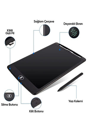 Dijital Yazı Tahtası 8,5 Inc Kalemli LCD Dijital Yazı & Çizim Tableti Oyuncak Yazı Tahtası