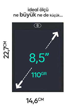 Dijital Yazı Tahtası 8,5 Inc Kalemli LCD Dijital Yazı & Çizim Tableti Oyuncak Yazı Tahtası