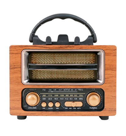 RT-721 Radyo Nostalji Yeni Model Ahşap FM/AM/SW 3 Radyo Özelliği ,USB ,SD kart girişli