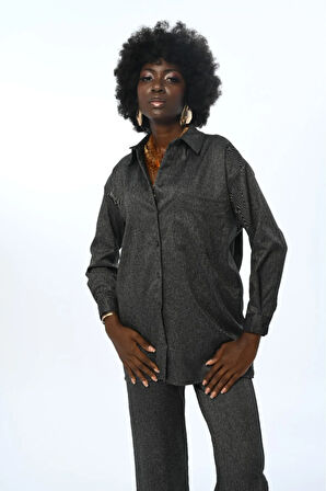 KADIN DÜZ RENK TEK CEPLİ GÖMLEK