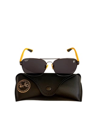 RAY BAN SARI KULP DETAYLI  KLASİK GÜNEŞ GÖZLÜĞÜ