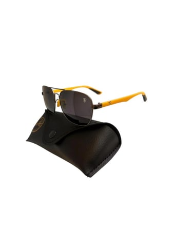 RAY BAN SARI KULP DETAYLI  KLASİK GÜNEŞ GÖZLÜĞÜ