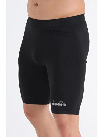 Diadora Flatron Pro Kısa Şort Altı Tayt Siyah Cepsiz Erkek 