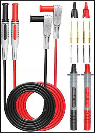 P1300A 12 parça  Çok Işlevli Değiştirilebilir Multimetre Probu Test ölçüm Kablo kiti