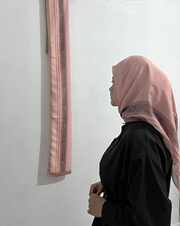 Aminenesil Soft Pamuk Etnik Düz Eşarp Bej Renk