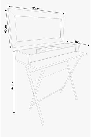 Stilvoll Aynalı Makyaj Masası 