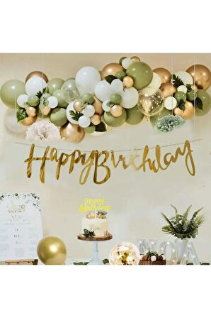 KÜF YEŞİLLİ BALON ZİNCİR SET