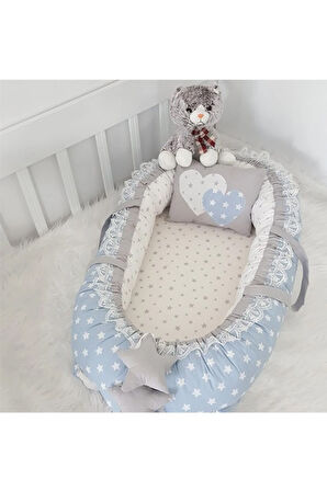 Mavi Yıldızlı Babynest Lüx Ortopedik Jaju-babynest Bebek Yatağı