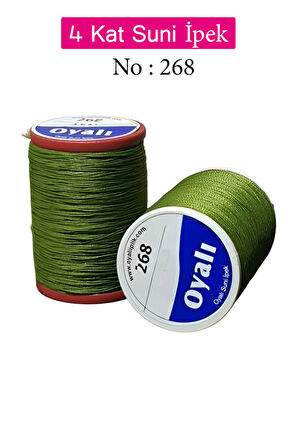 Oyalı 4 Kat Suni İpek İplik İğne Oyası Boncuk İpi Tığ Oyası No:268