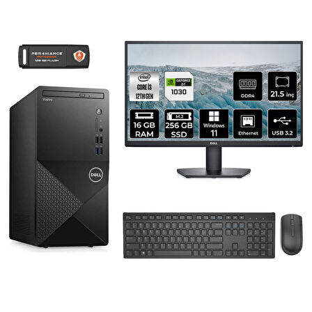 DELL VOSTRO 3910 MN35633910D561 i3 12100 16GB RAM 256GB SSD GT1030 4GB 21.5" W11P MASAÜSTÜ PC