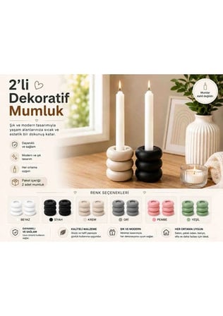 2'Li Dekoratif Mumluk