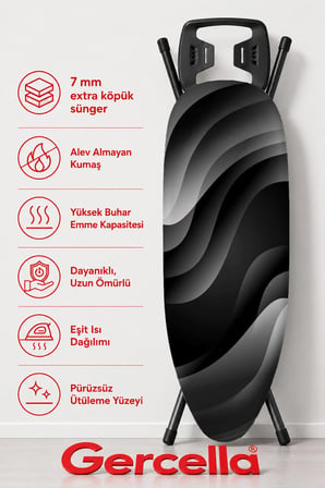 (HEDİYELİ) SİLLOUTTE ÜTÜ MASASI KILIFI BEZİ ÖRTÜSÜ