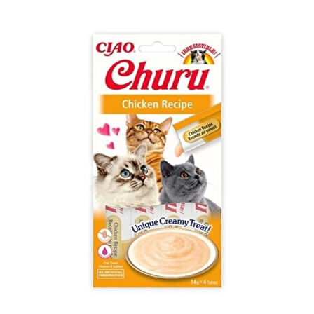 Inaba 4 Adet Ciao Churu Cream Tavuk 14 Gr | Kedi Sıvı Ödül Maması