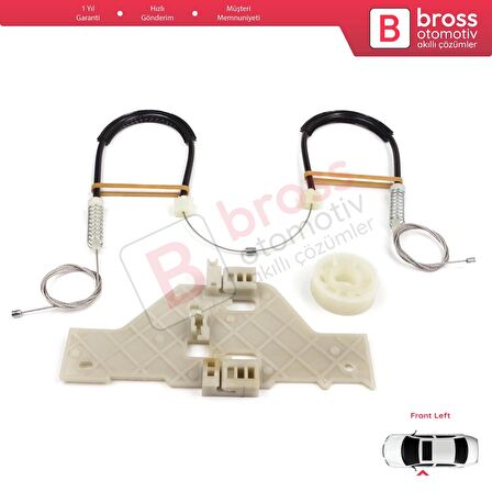 Citroen C4 MK1 LC LR 2004-2014 4/5 Kapı 9221V1 İçin Elektrikli Ön Sol Cam Kriko Tamir Seti