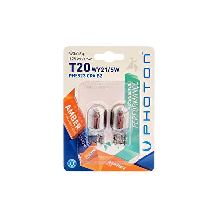 Photon T20 Chrome 21/5W 12V Amber Ampul