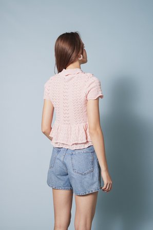 FIRFIRLI POLO YAKA TRİKO BLUZ