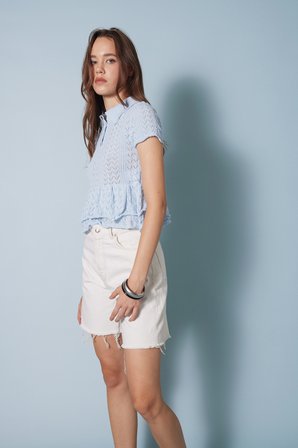 FIRFIRLI POLO YAKA TRİKO BLUZ
