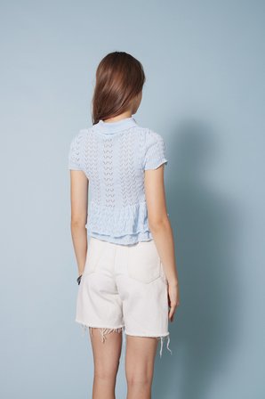 FIRFIRLI POLO YAKA TRİKO BLUZ