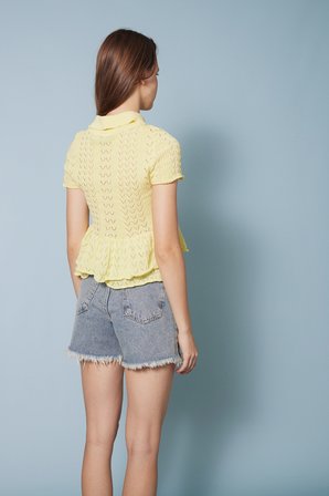 FIRFIRLI POLO YAKA TRİKO BLUZ