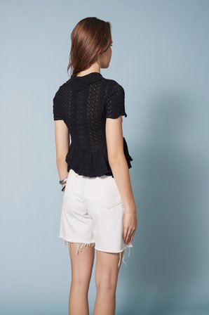 FIRFIRLI POLO YAKA TRİKO BLUZ
