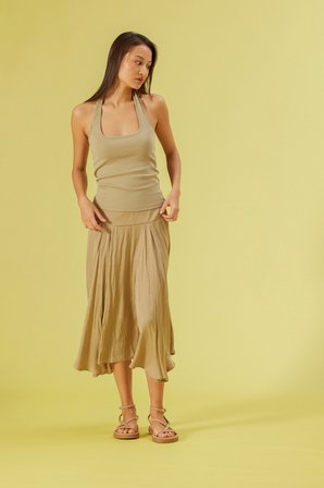 PAMUKLU HALTER TOP