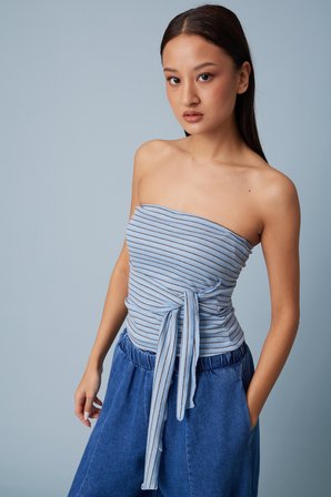 FİYONKLU STRAPLEZ TOP