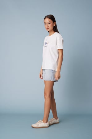 KÖPEK NAKIŞLI KISA KOLLU T-SHIRT