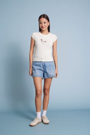 KÖPEK BASKILI PAMUKLU T-SHIRT