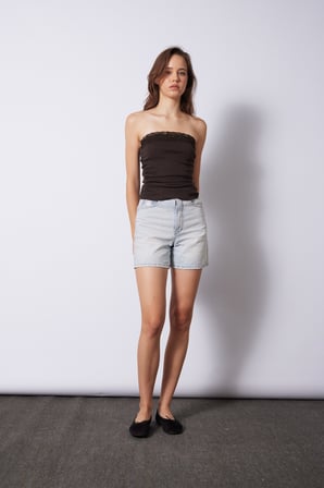 DANTEL DETAYLI STRAPLEZ TOP