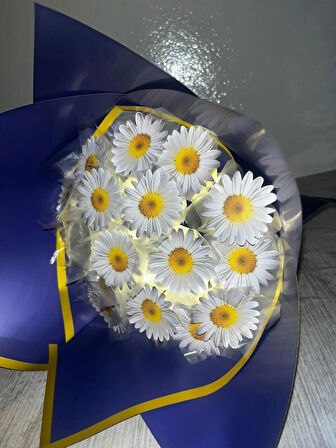 KAYZEN kelebekli papatya buketi