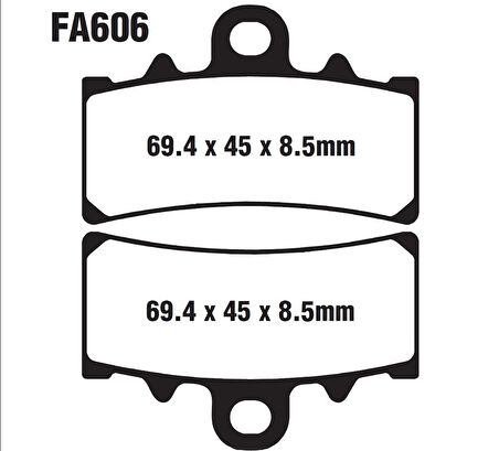 Motospartan Ön Fren Balata Fa606 Ktm Rc Duke 125-200-390 Bajaj Dominar 250-400