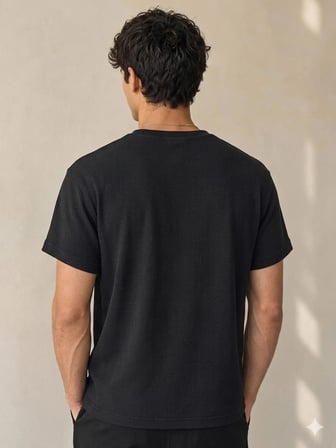 Erkek/Unisex desenli Bisiklet Yaka Basic T-shirt