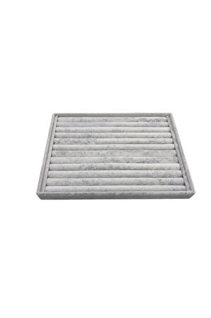 Yerli Süet Gri Sosisli Yüzük Stand Kutu (Aydındecor)