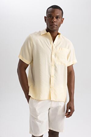 DeFacto Relax Fit Poplin Kısa Kollu Gömlek B3002AX23HSYL256