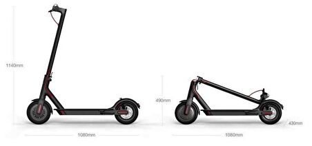 Citymate Plus Beyaz Bluetoothlu 350 W 8.5" Tekerlekli Elektrikli Scooter