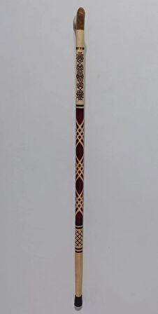 oymalı baston ahşap baston lüks baston işlemeli baston