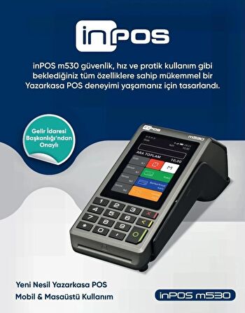 Farisoğlu Elektronik - Inpos M530 Yeni Nesil Temassız QR Karekod Ödeme Özellikli Yazar Kasa Pos